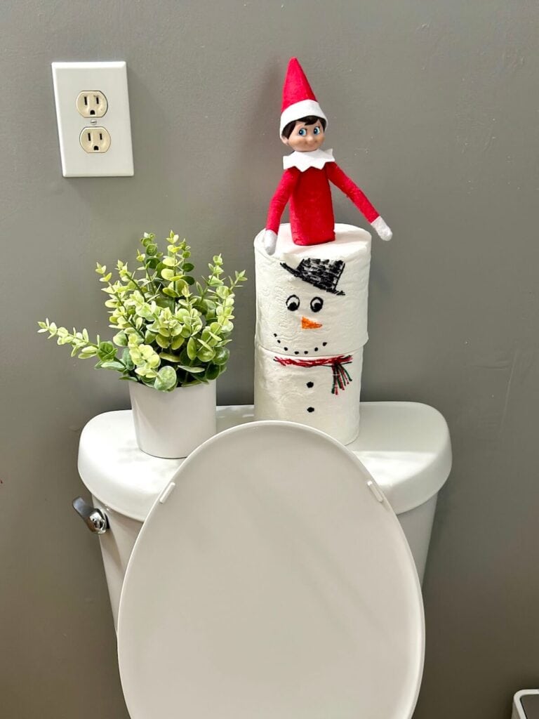 toilet paper snowman
