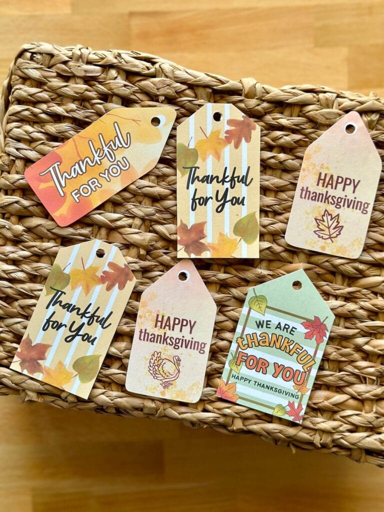 printable Thanksgiving gift tags