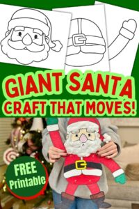 Giant Movable Santa Claus Craft (with Free Printable Template)