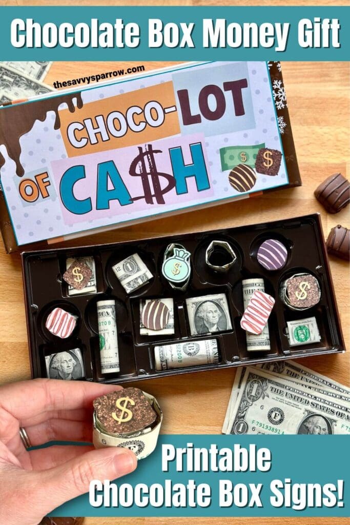 chocolate box money gift