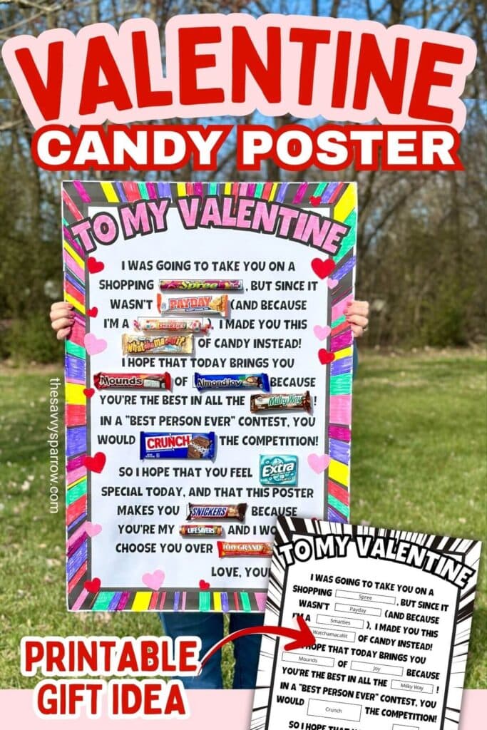 printable Valentine's Day candy poster