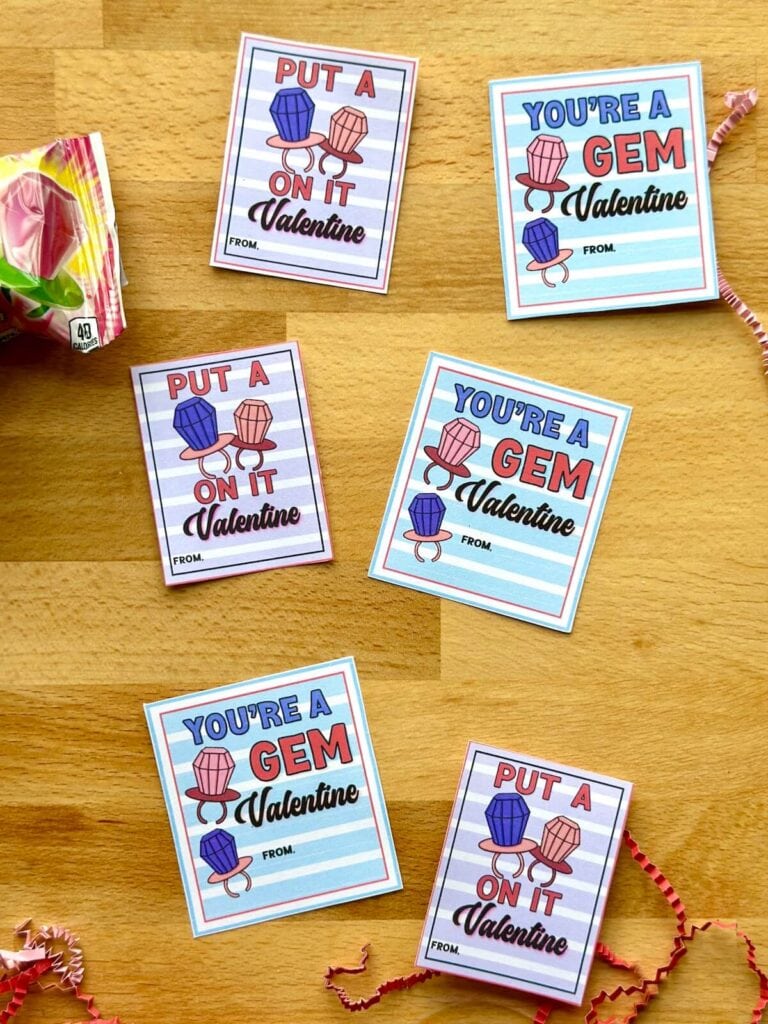 Ring Pop valentine cards