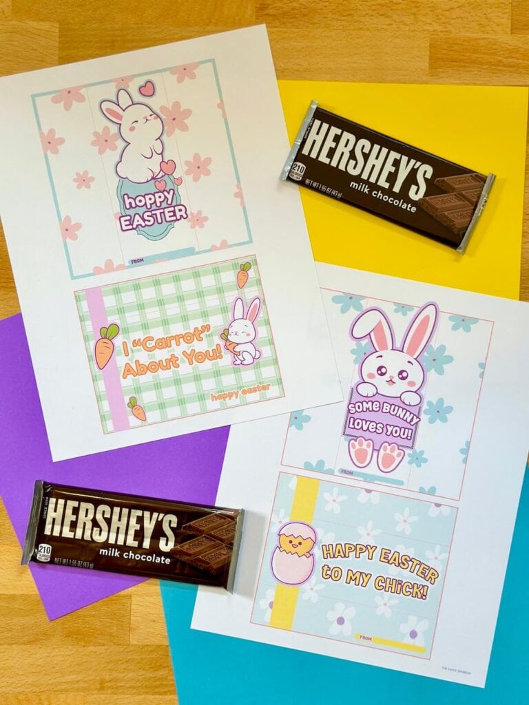 Printable Easter Candy Bar Wrappers (Cheap Easter Gifts)