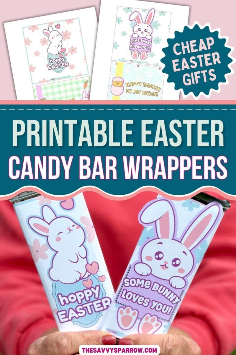 printable Easter candy bar wrappers for Hershey's chocolate bars