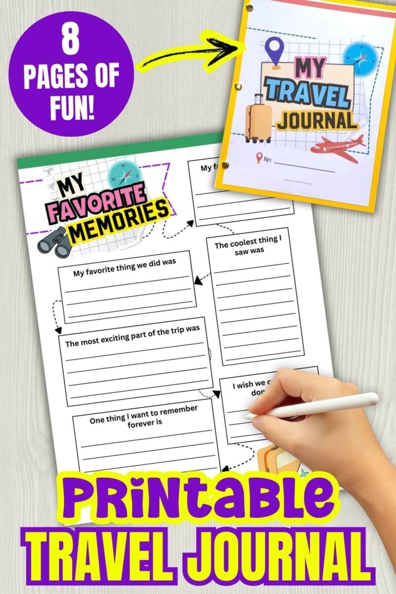 printable travel journal for kids